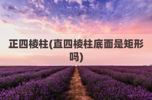 正四棱柱(直四棱柱底面是矩形吗)