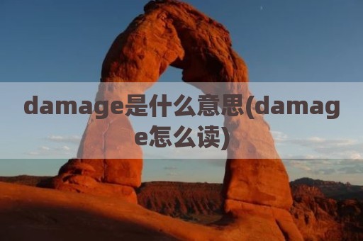 damage是什么意思(damage怎么读)
