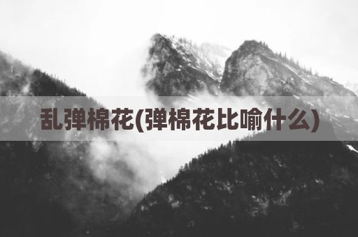 乱弹棉花(弹棉花比喻什么)