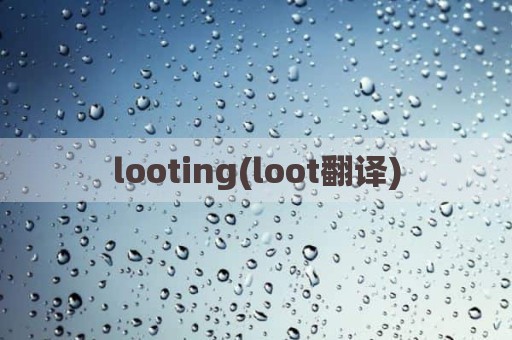 looting(loot翻译)