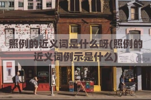 照例的近义词是什么呀(照例的近义词例示是什么)