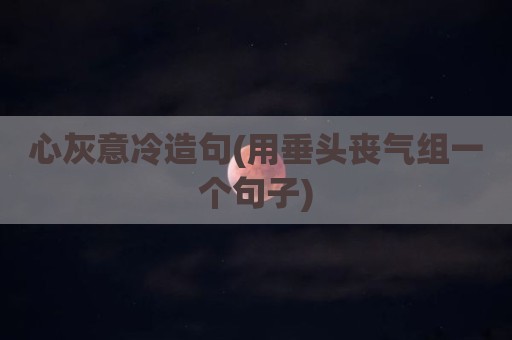 心灰意冷造句(用垂头丧气组一个句子)