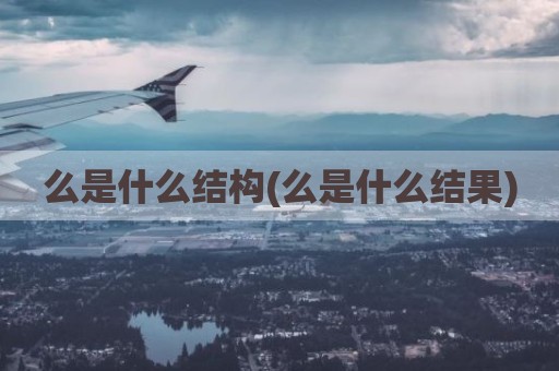 么是什么结构(么是什么结果)