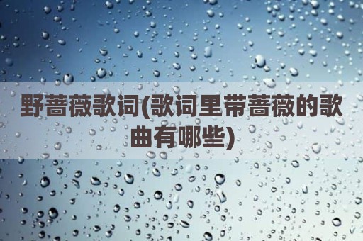 野蔷薇歌词(歌词里带蔷薇的歌曲有哪些)