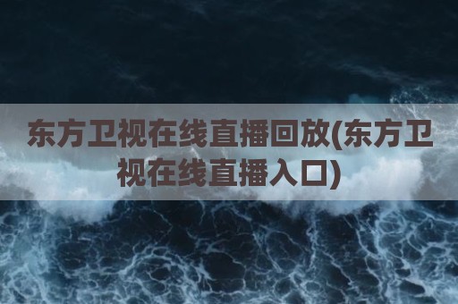 东方卫视在线直播回放(东方卫视在线直播入口)
