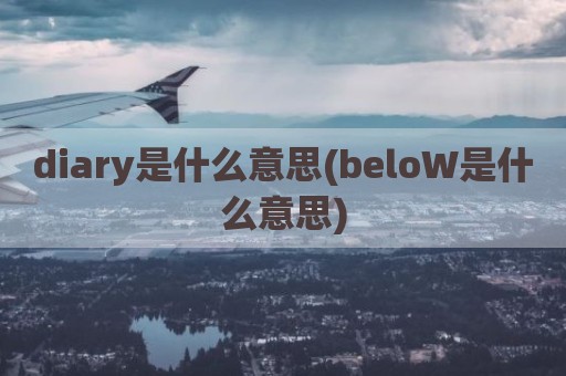 diary是什么意思(beloW是什么意思)