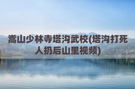 嵩山少林寺塔沟武校(塔沟打死人扔后山里视频)