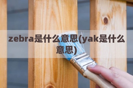 zebra是什么意思(yak是什么意思)