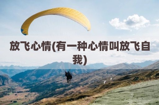 放飞心情(有一种心情叫放飞自我)