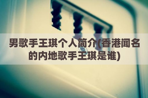 男歌手王琪个人简介(香港闻名的内地歌手王琪是谁)