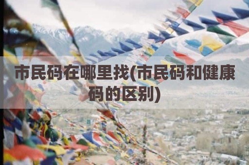 市民码在哪里找(市民码和健康码的区别)