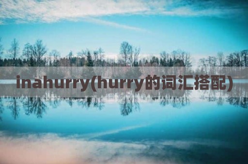 inahurry(hurry的词汇搭配)