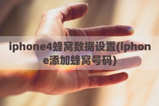 iphone4蜂窝数据设置(iphone添加蜂窝号码)