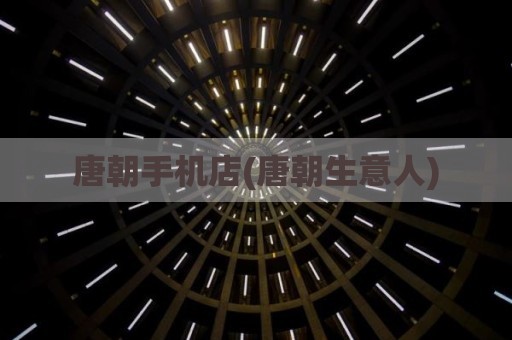 唐朝手机店(唐朝生意人)