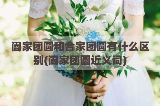 阖家团圆和合家团圆有什么区别(阖家团圆近义词)