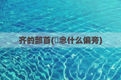 齐的部首(乛念什么偏旁)