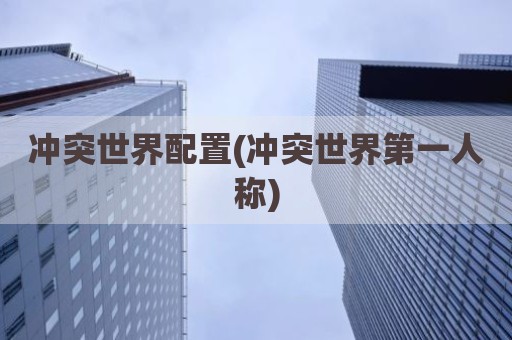 冲突世界配置(冲突世界第一人称)