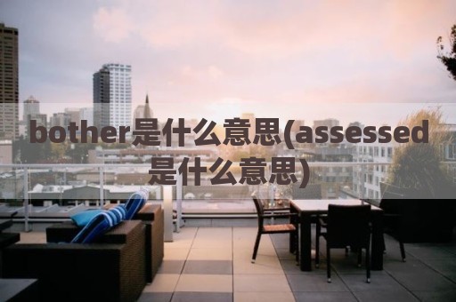 bother是什么意思(assessed是什么意思)