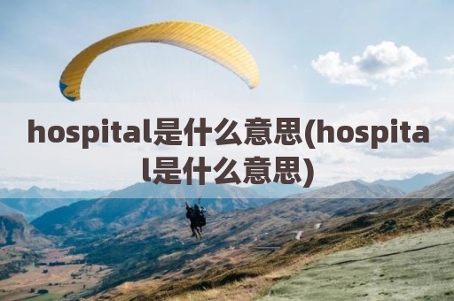 hospital是什么意思(hospital是什么意思)