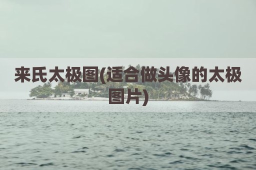 来氏太极图(适合做头像的太极图片)