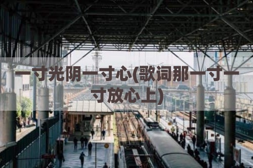 一寸光阴一寸心(歌词那一寸一寸放心上)