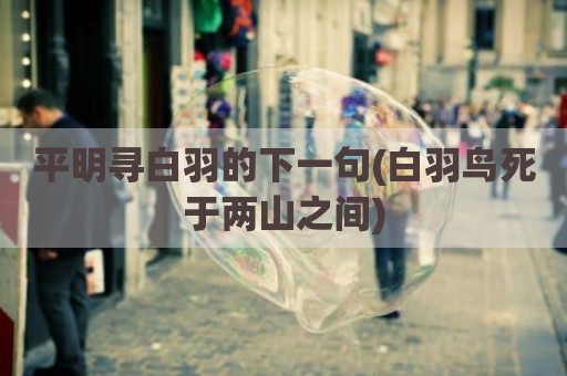 平明寻白羽的下一句(白羽鸟死于两山之间)