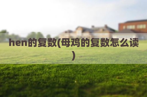 hen的复数(母鸡的复数怎么读)