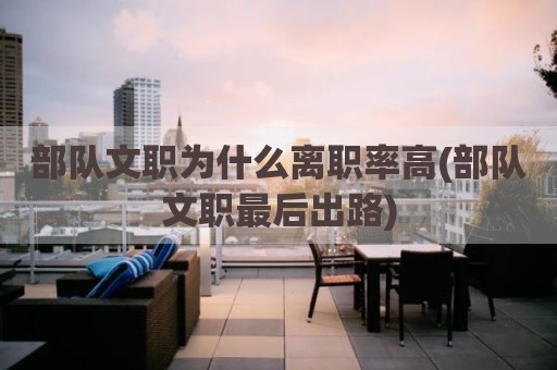 部队文职为什么离职率高(部队文职最后出路)