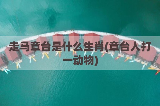 走马章台是什么生肖(章台人打一动物)