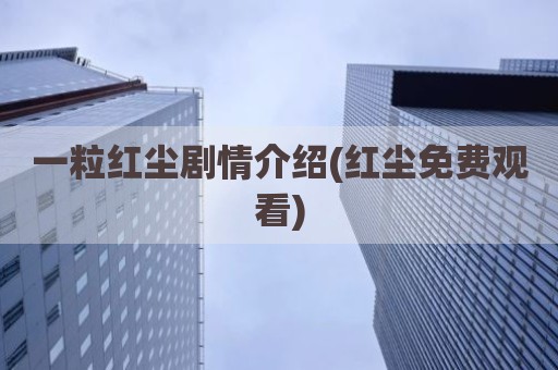 一粒红尘剧情介绍(红尘免费观看)