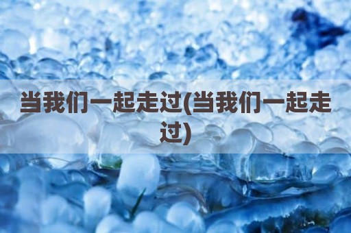 当我们一起走过(当我们一起走过)