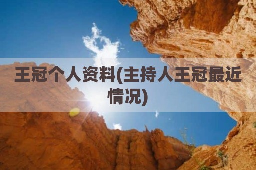 王冠个人资料(主持人王冠最近情况)