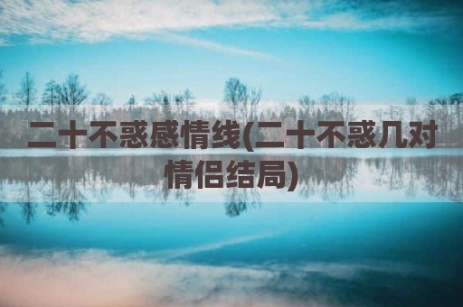 二十不惑感情线(二十不惑几对情侣结局)