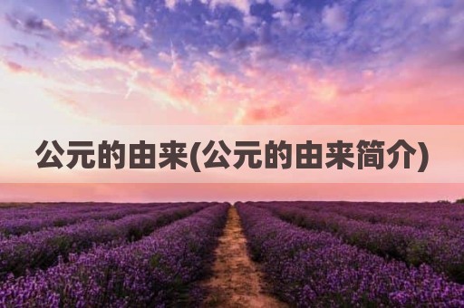 公元的由来(公元的由来简介)