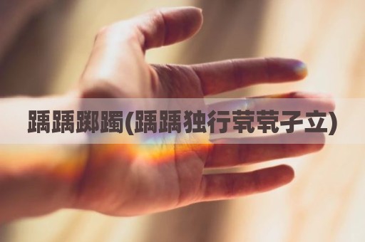 踽踽踯躅(踽踽独行茕茕孑立)