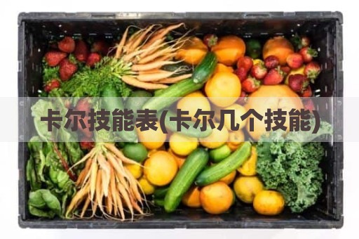 卡尔技能表(卡尔几个技能)
