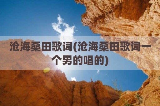 沧海桑田歌词(沧海桑田歌词一个男的唱的)
