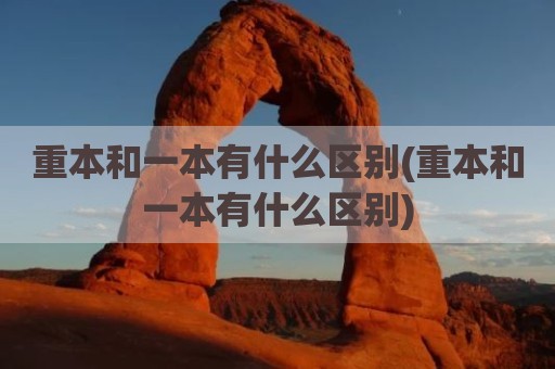 重本和一本有什么区别(重本和一本有什么区别)