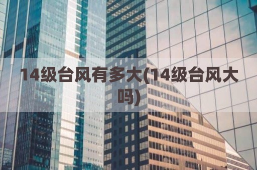 14级台风有多大(14级台风大吗)