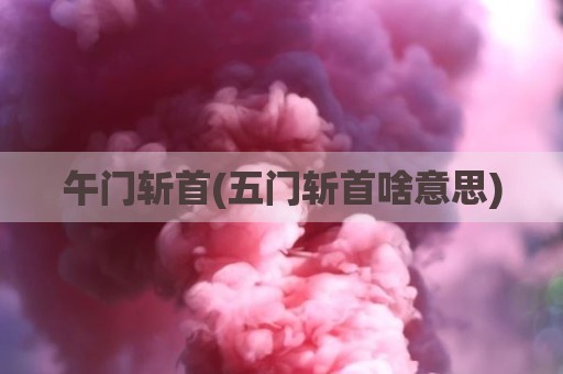 午门斩首(五门斩首啥意思)