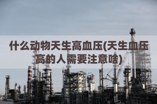 什么动物天生高血压(天生血压高的人需要注意啥)