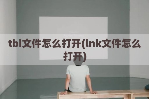 tbi文件怎么打开(lnk文件怎么打开)