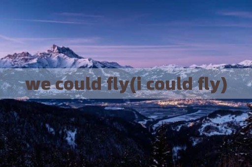 we could fly(i could fly)