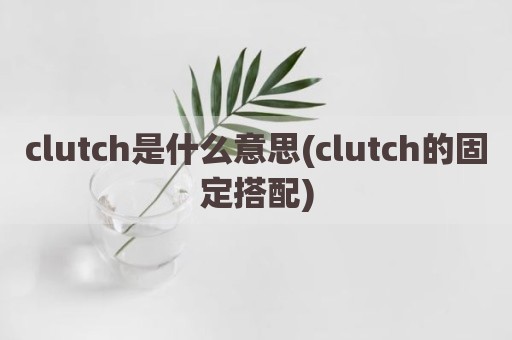 clutch是什么意思(clutch的固定搭配)