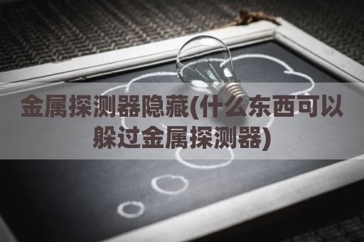 金属探测器隐藏(什么东西可以躲过金属探测器)