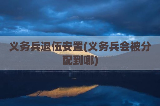义务兵退伍安置(义务兵会被分配到哪)