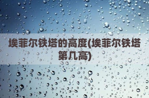 埃菲尔铁塔的高度(埃菲尔铁塔第几高)