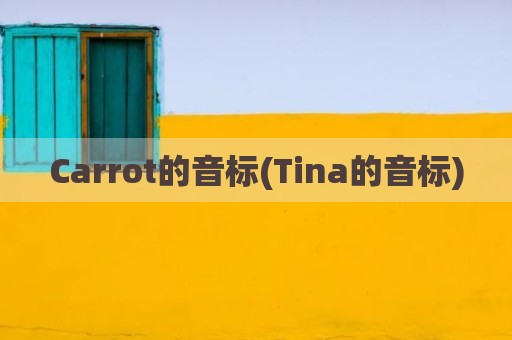 Carrot的音标(Tina的音标)