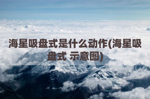 海星吸盘式是什么动作(海星吸盘式 示意图)
