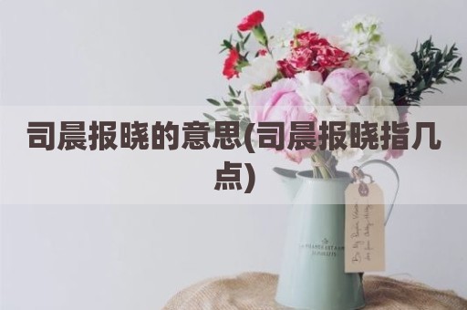 司晨报晓的意思(司晨报晓指几点)